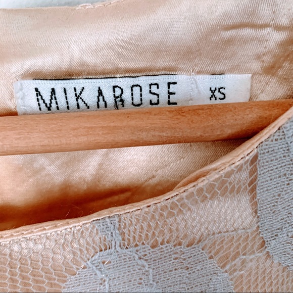 Mikarose 1940s Style Modest Dress Renee Gold & Grey Lace XS - Picture 11 of 13